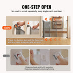 VEVOR Retractable Baby Gate,  Tall Mesh Baby Gate, Extends Up To 60 Wide Retractable Gate For Kids Or Pets, Retractable Dog Gates For Indoor Stairs, Doorways, Hallways, Playrooms, Gray