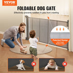 VEVOR Retractable Baby Gate,  Tall Mesh Baby Gate, Extends Up To 60 Wide Retractable Gate For Kids Or Pets, Retractable Dog Gates For Indoor Stairs, Doorways, Hallways, Playrooms, Gray