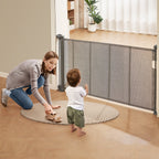 VEVOR Retractable Baby Gate,  Tall Mesh Baby Gate, Extends Up To 60 Wide Retractable Gate For Kids Or Pets, Retractable Dog Gates For Indoor Stairs, Doorways, Hallways, Playrooms, Gray