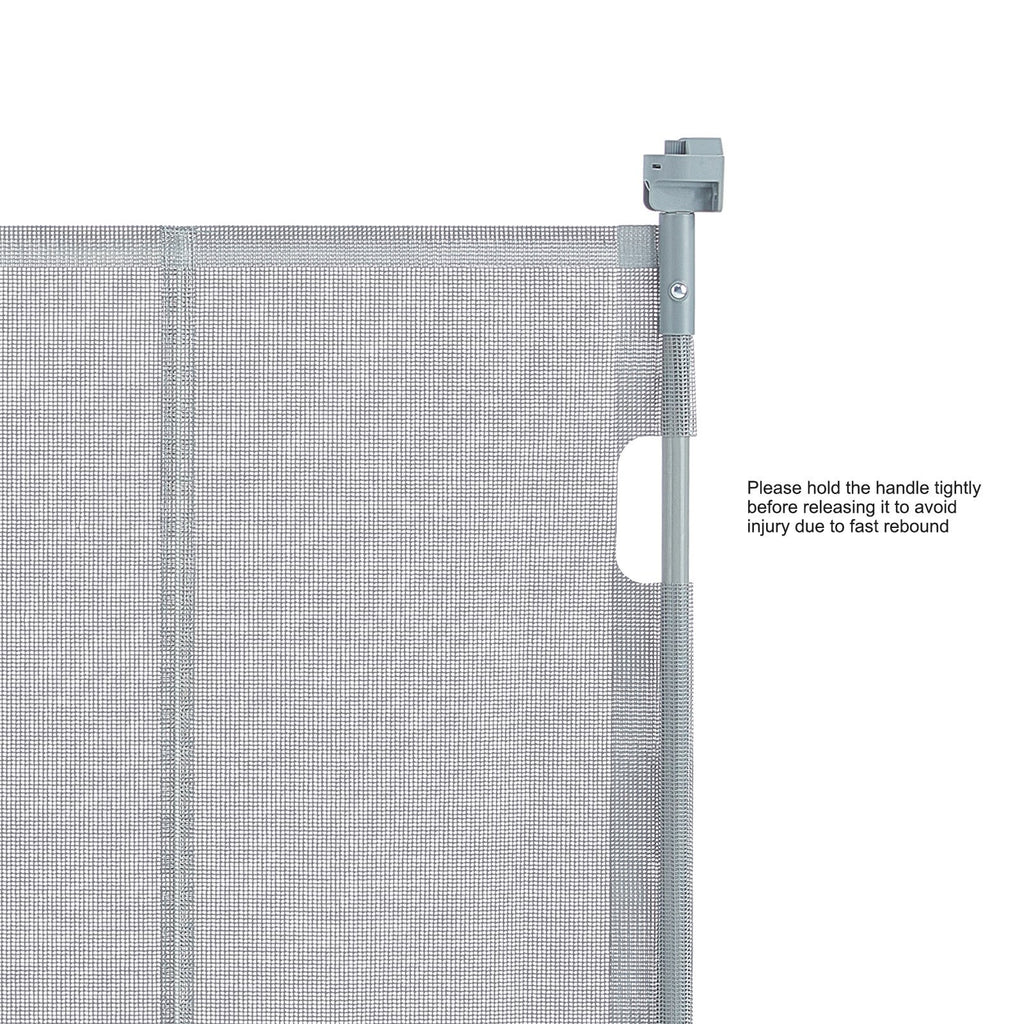 VEVOR Retractable Baby Gate,  Tall Mesh Baby Gate, Extends Up To 60 Wide Retractable Gate For Kids Or Pets, Retractable Dog Gates For Indoor Stairs, Doorways, Hallways, Playrooms, Gray